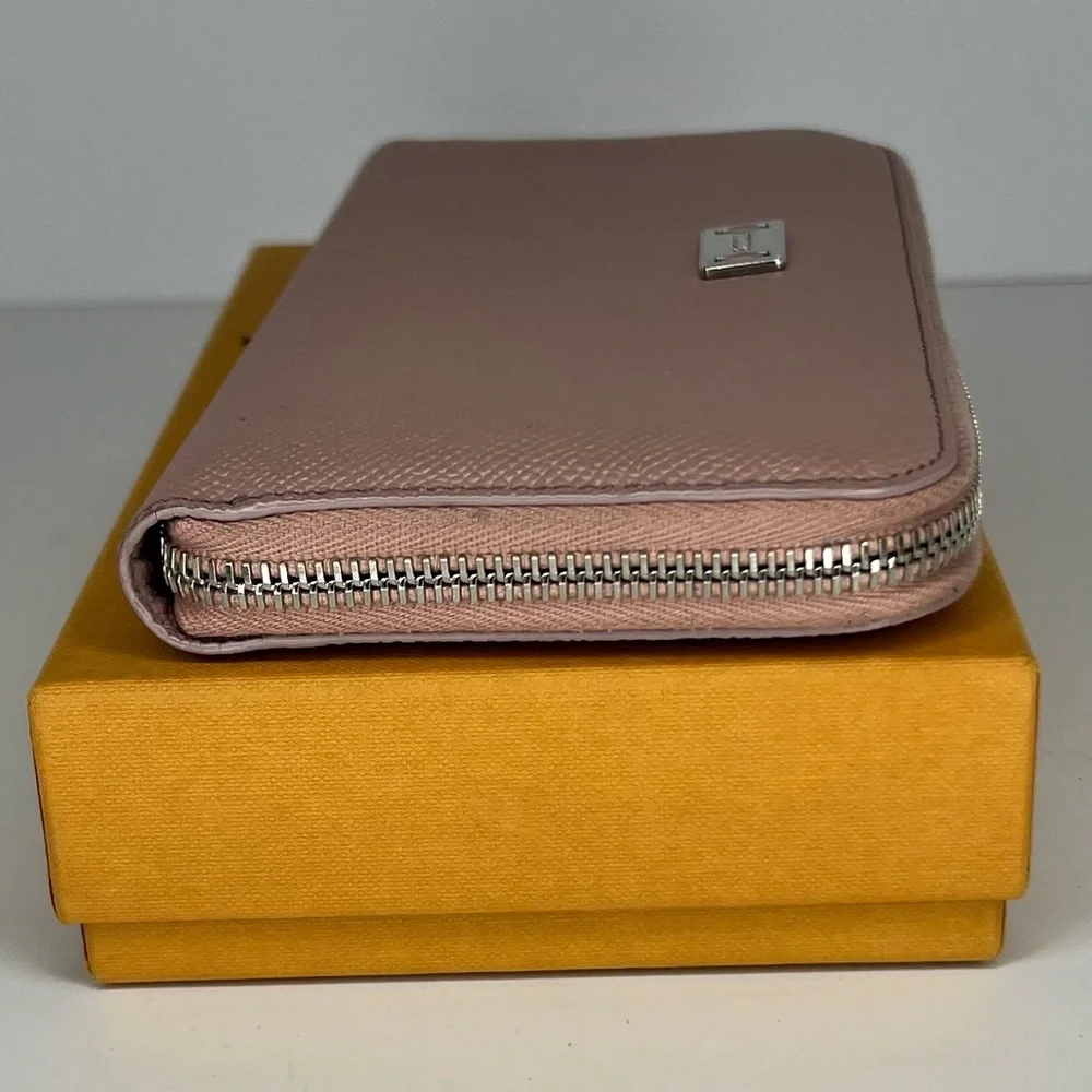 TOD'S Pink Saffiano‎ Leather Zip-Around Long Continental Luxury Wallet